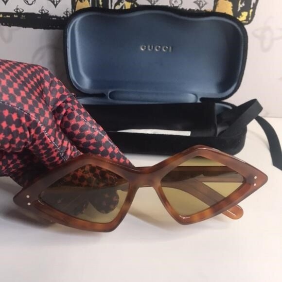 New Authentic Gucci Havana Stylish Brown Sunglasses GG0496S 002 - Picture 5 of 13